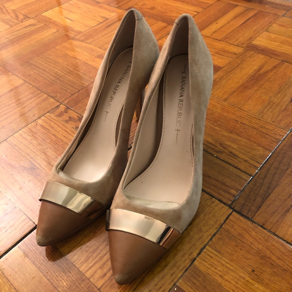 Banana Republic Nude Color-block Heels